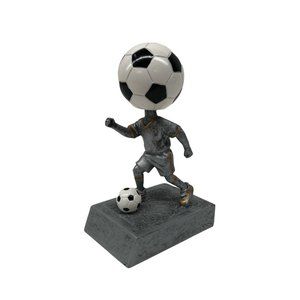 Bobblehead Soccer Ball Trophy Figurine